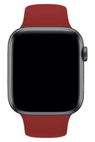 Apple Watch Uyumlu Silikon Spor Kordon Falu Kırmızı