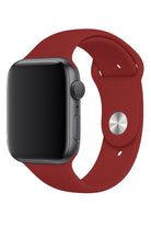 Apple Watch Uyumlu Silikon Spor Kordon Falu Kırmızı