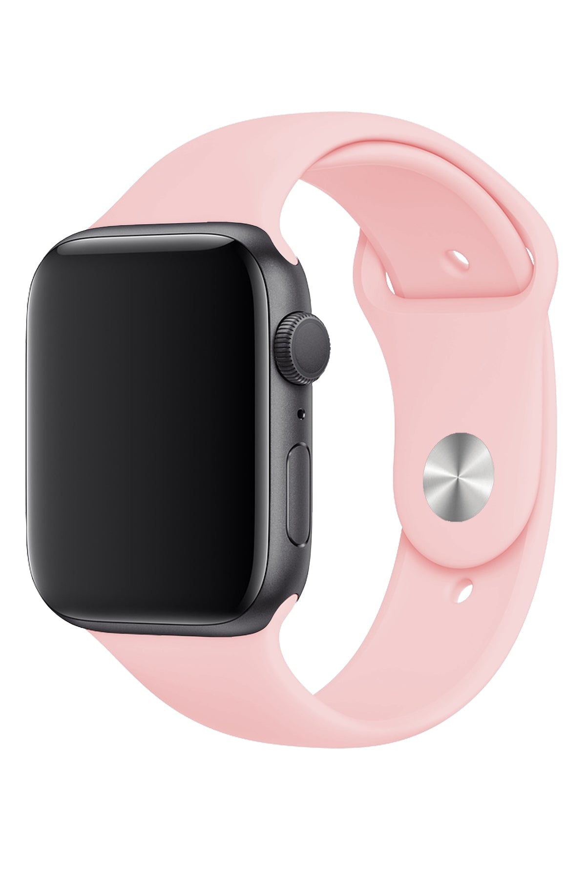 Apple Watch Uyumlu Silikon Spor Kordon Kum Pembe