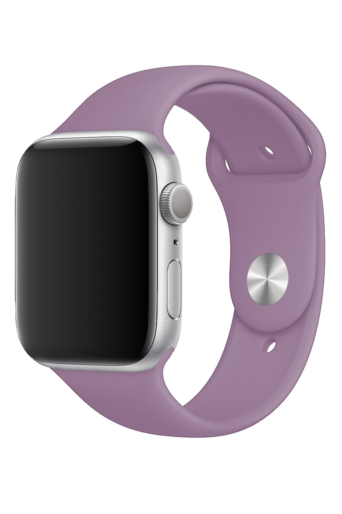 Apple Watch Uyumlu Silikon Spor Kordon Lavanta