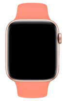 Apple Watch Uyumlu Silikon Spor Kordon Pudra Turuncu