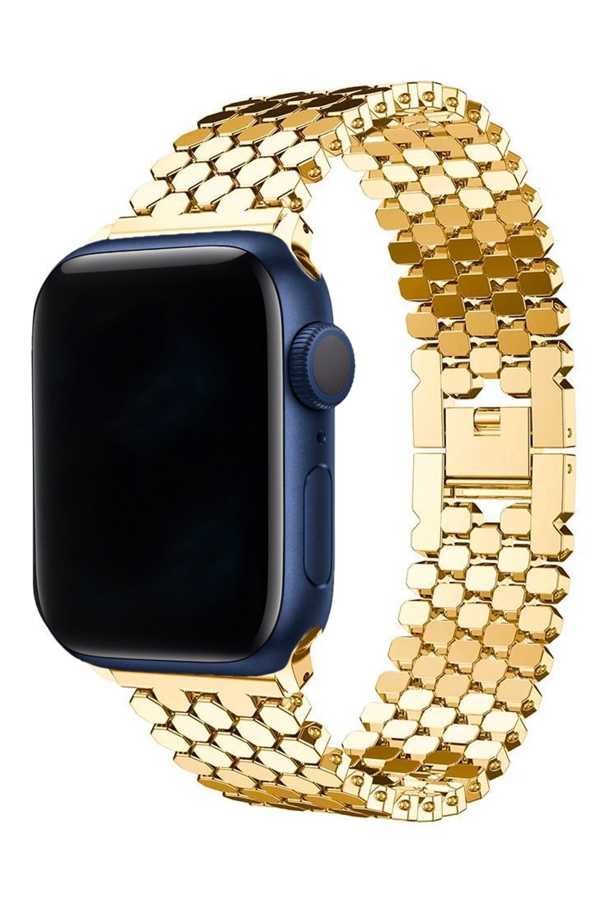 Apple Watch Uyumlu Simetro Loop Çelik Kordon Gold