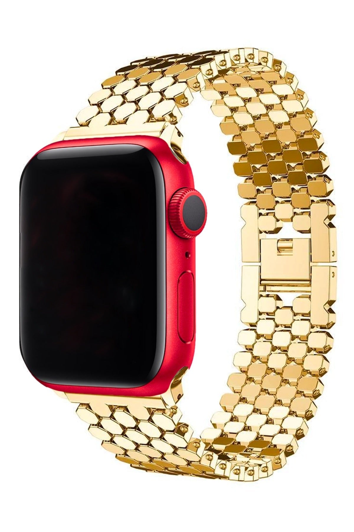 Apple Watch Uyumlu Simetro Loop Çelik Kordon Gold