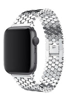 Apple Watch Uyumlu Simetro Loop Çelik Kordon Gümüş Gri
