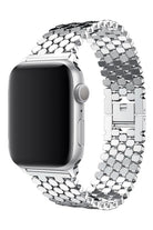 Apple Watch Uyumlu Simetro Loop Çelik Kordon Gümüş Gri