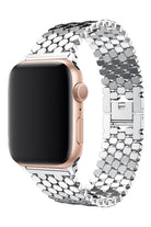 Apple Watch Uyumlu Simetro Loop Çelik Kordon Gümüş Gri
