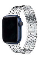 Apple Watch Uyumlu Simetro Loop Çelik Kordon Gümüş Gri