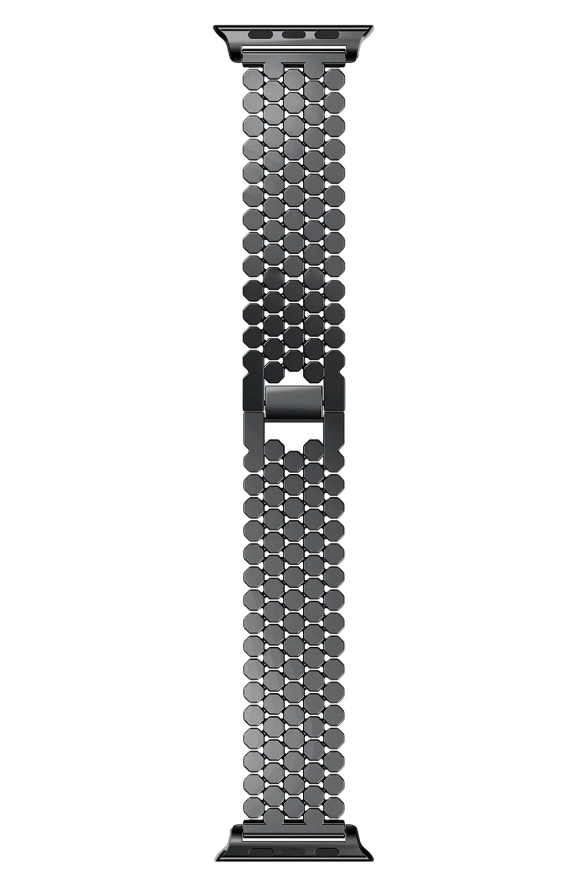 Apple Watch Uyumlu Simetro Loop Çelik Kordon Siyah