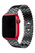 Apple Watch Uyumlu Simetro Loop Çelik Kordon Siyah