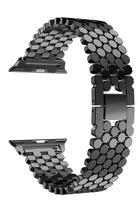 Apple Watch Uyumlu Simetro Loop Çelik Kordon Siyah