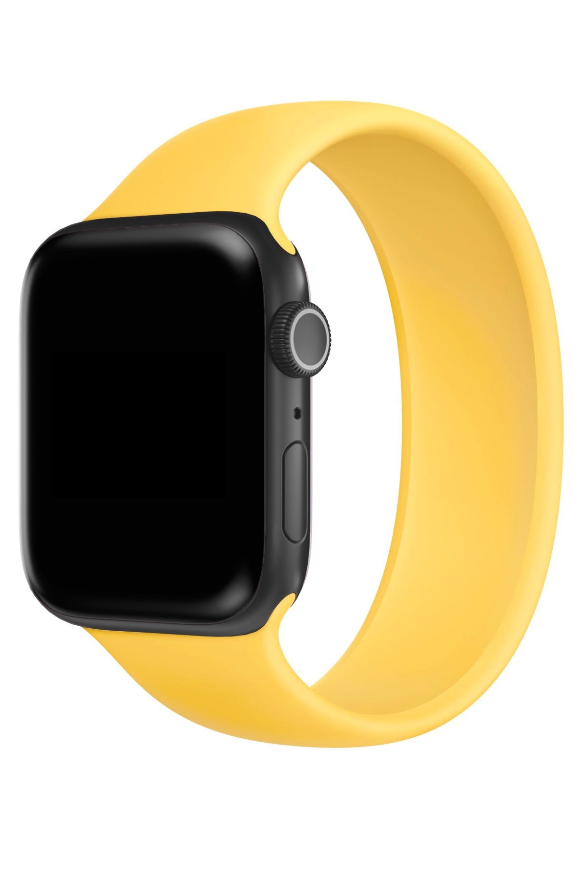 Apple Watch Uyumlu Solo Loop Silikon Kordon Altuni Sarı