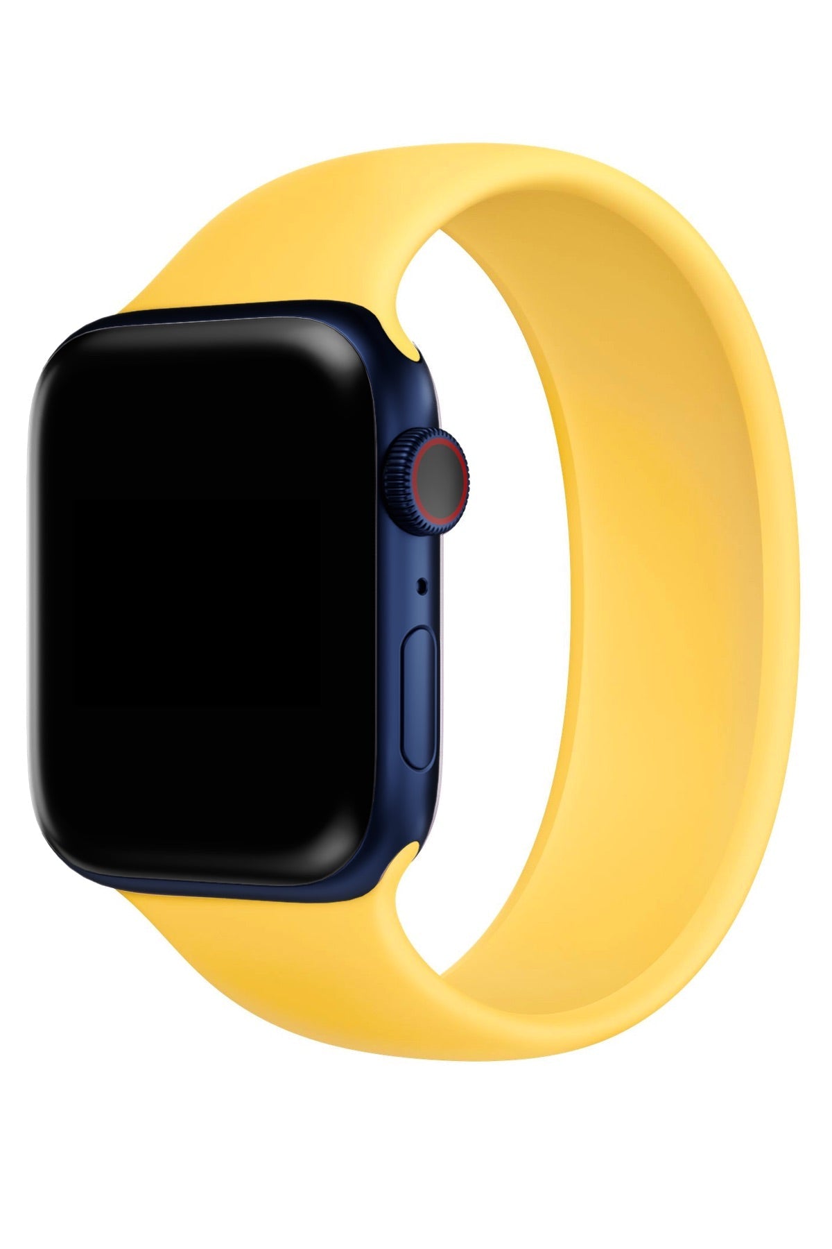 Apple Watch Uyumlu Solo Loop Silikon Kordon Altuni Sarı