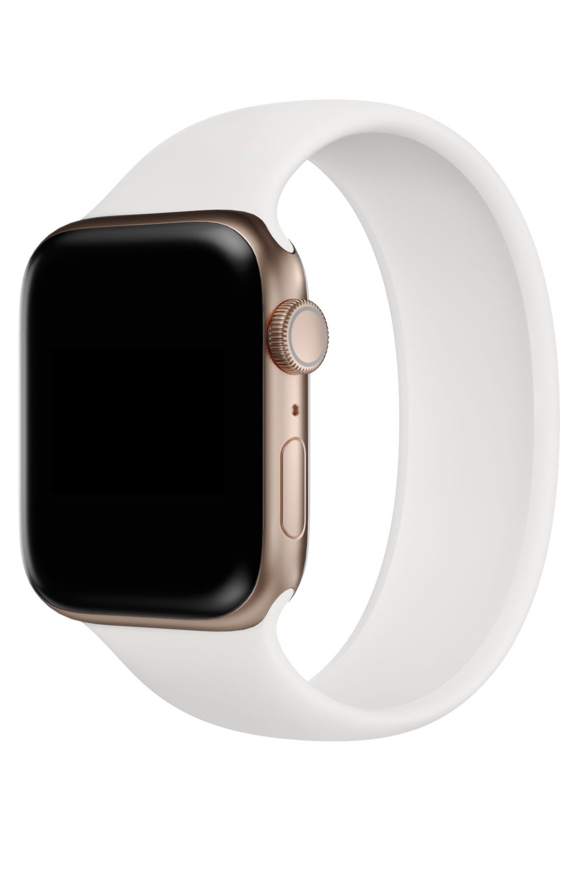 Apple Watch Uyumlu Solo Loop Silikon Kordon Beyaz