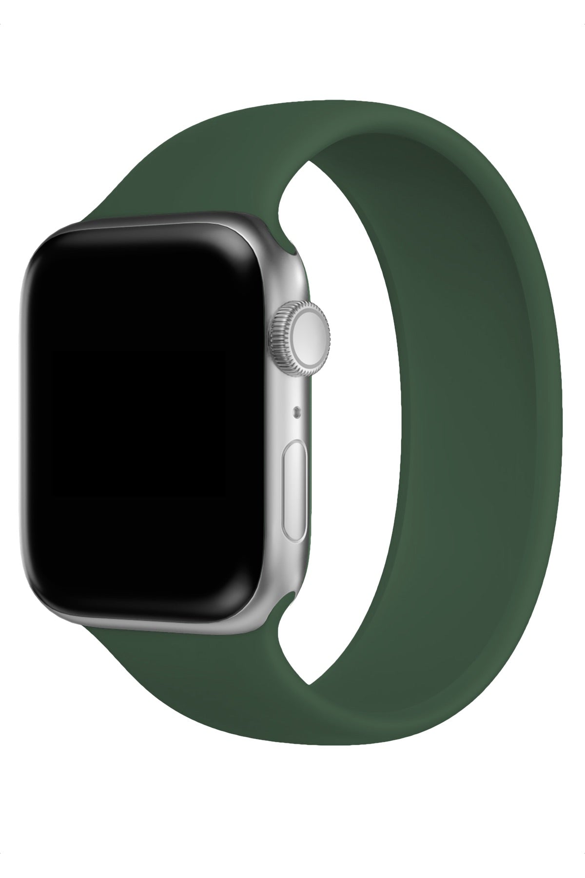 Apple Watch Uyumlu Solo Loop Silikon Kordon Deniz Yeşili