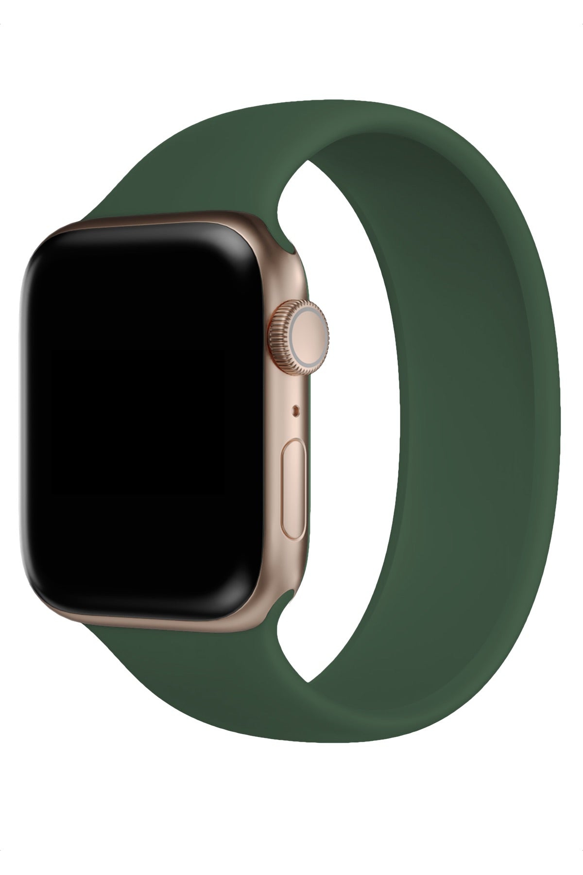 Apple Watch Uyumlu Solo Loop Silikon Kordon Deniz Yeşili