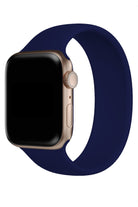 Apple Watch Uyumlu Solo Loop Silikon Kordon Gece Mavi