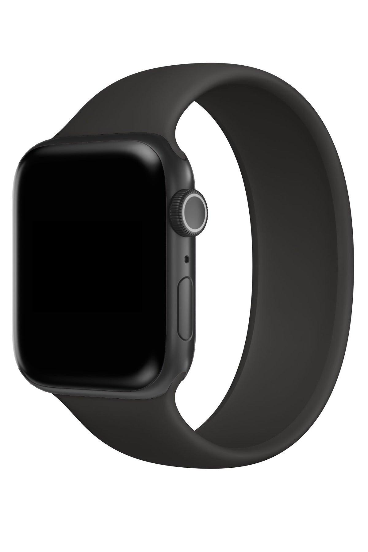 Apple Watch Uyumlu Solo Loop Silikon Kordon Siyah