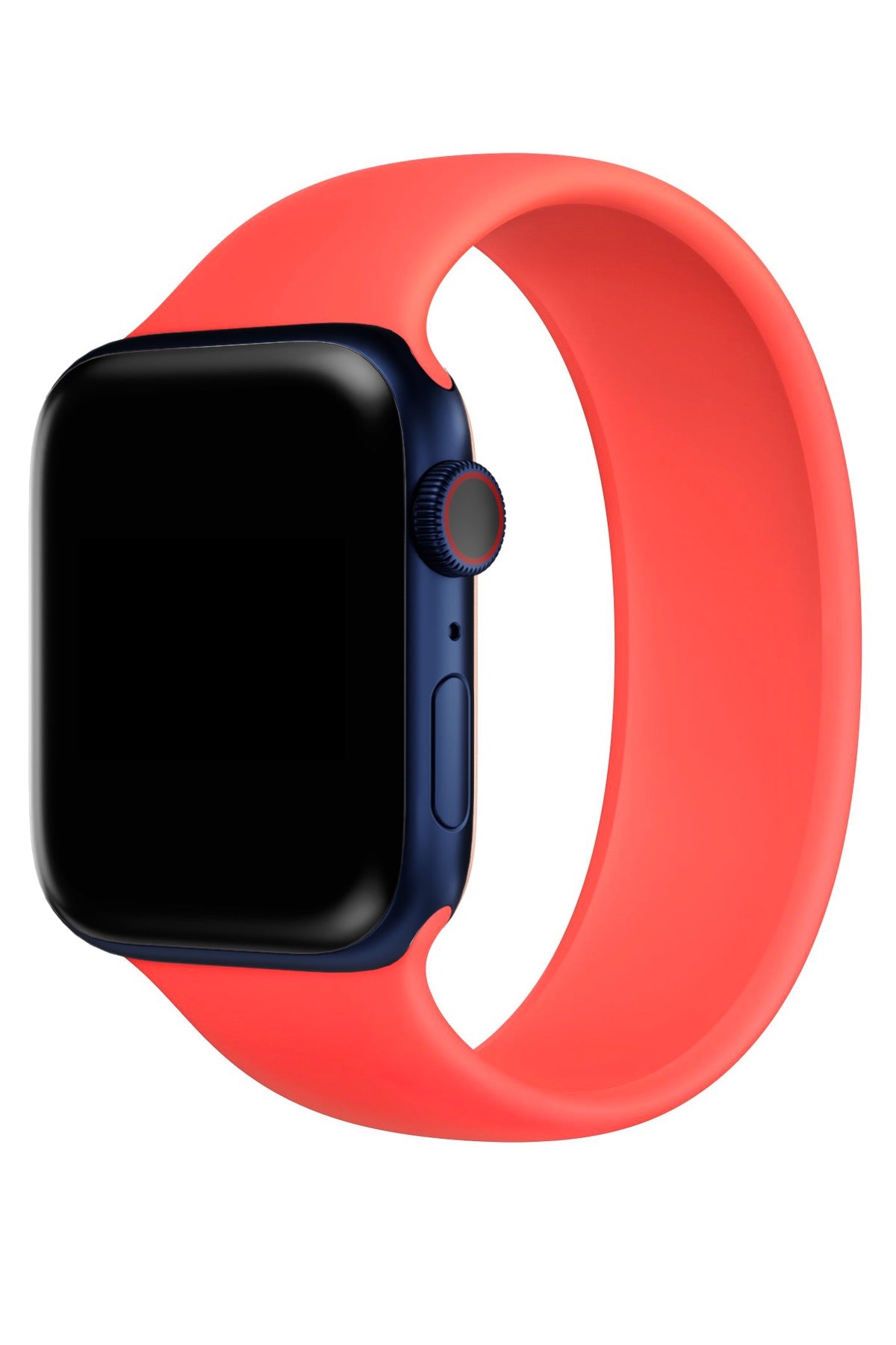 Apple Watch Uyumlu Solo Loop Silikon Kordon Vermilyon Turuncu