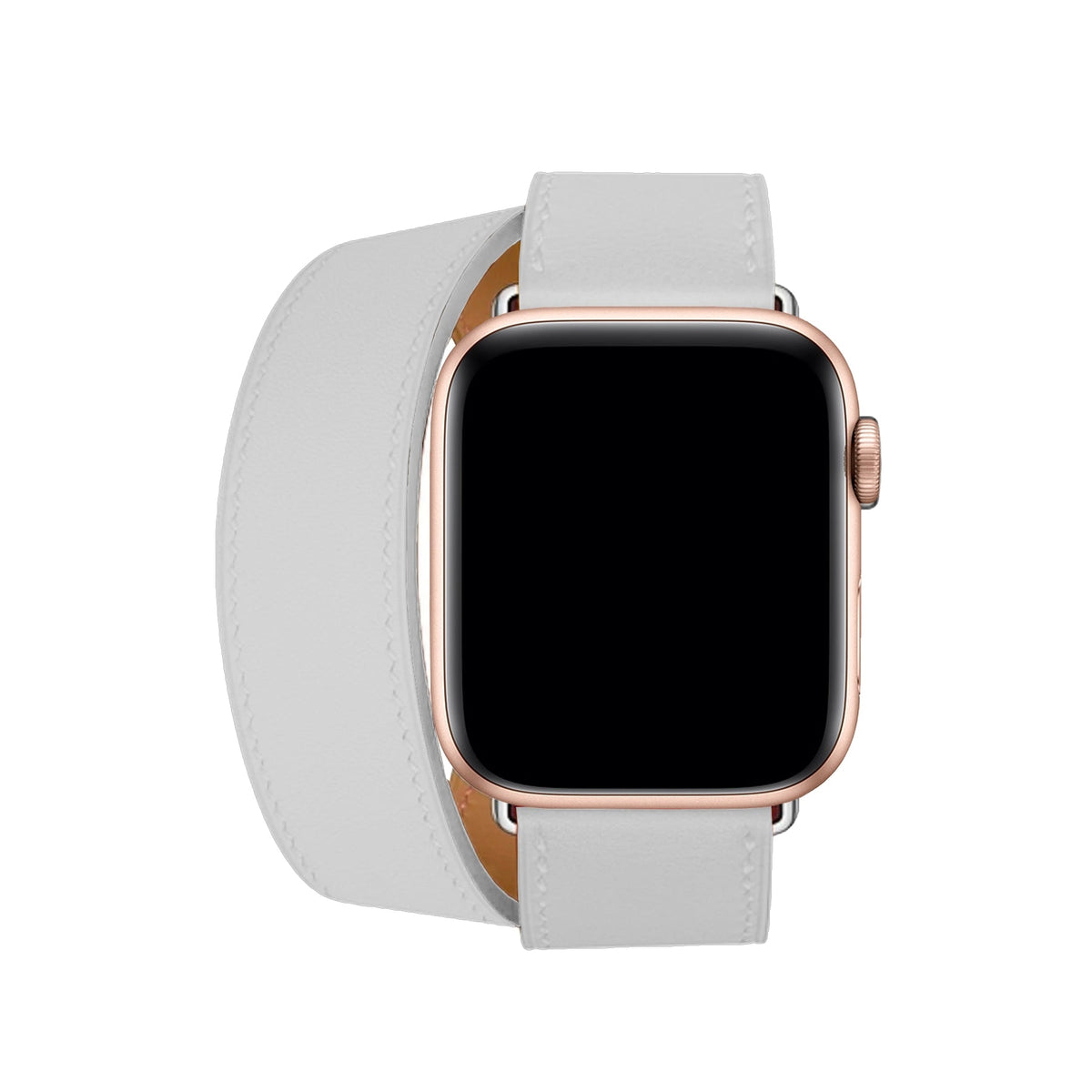 Apple Watch Uyumlu Spiralis Deri Kordon Snow