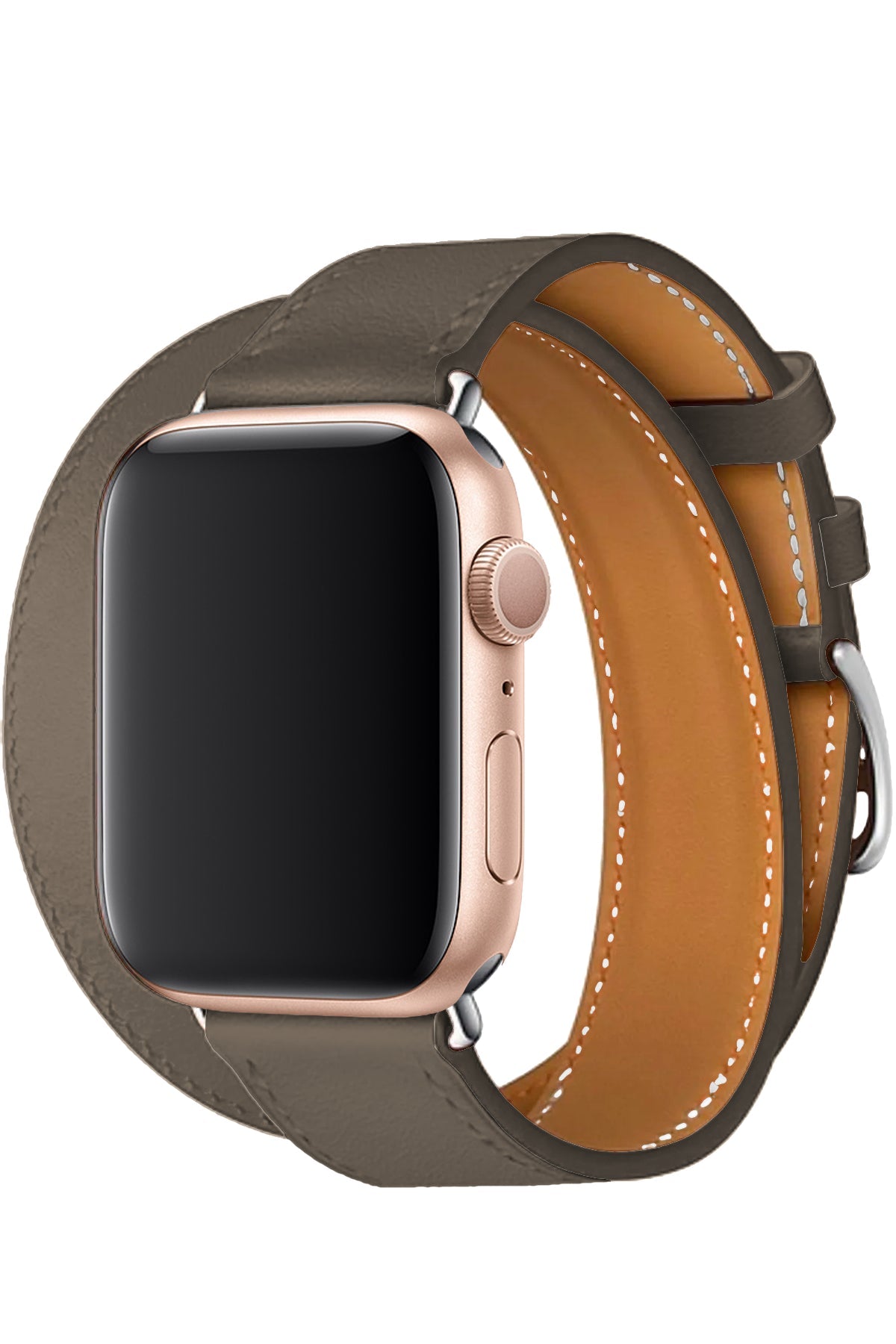 Apple Watch Uyumlu Spiralis Deri Kordon Vizon
