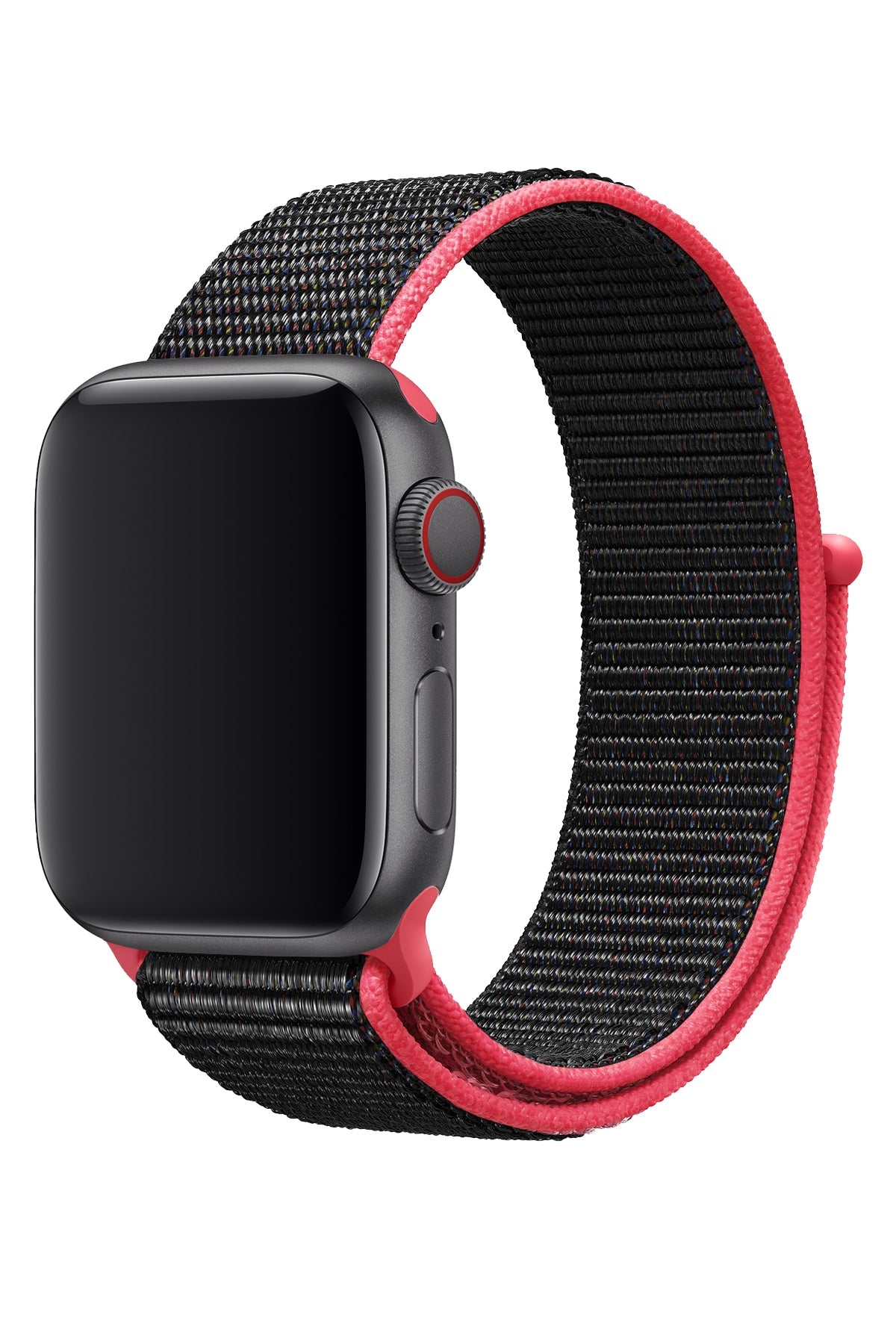 Apple Watch Uyumlu Spor Loop Kordon Frambuaz Siyah