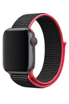 Apple Watch Uyumlu Spor Loop Kordon Frambuaz Siyah