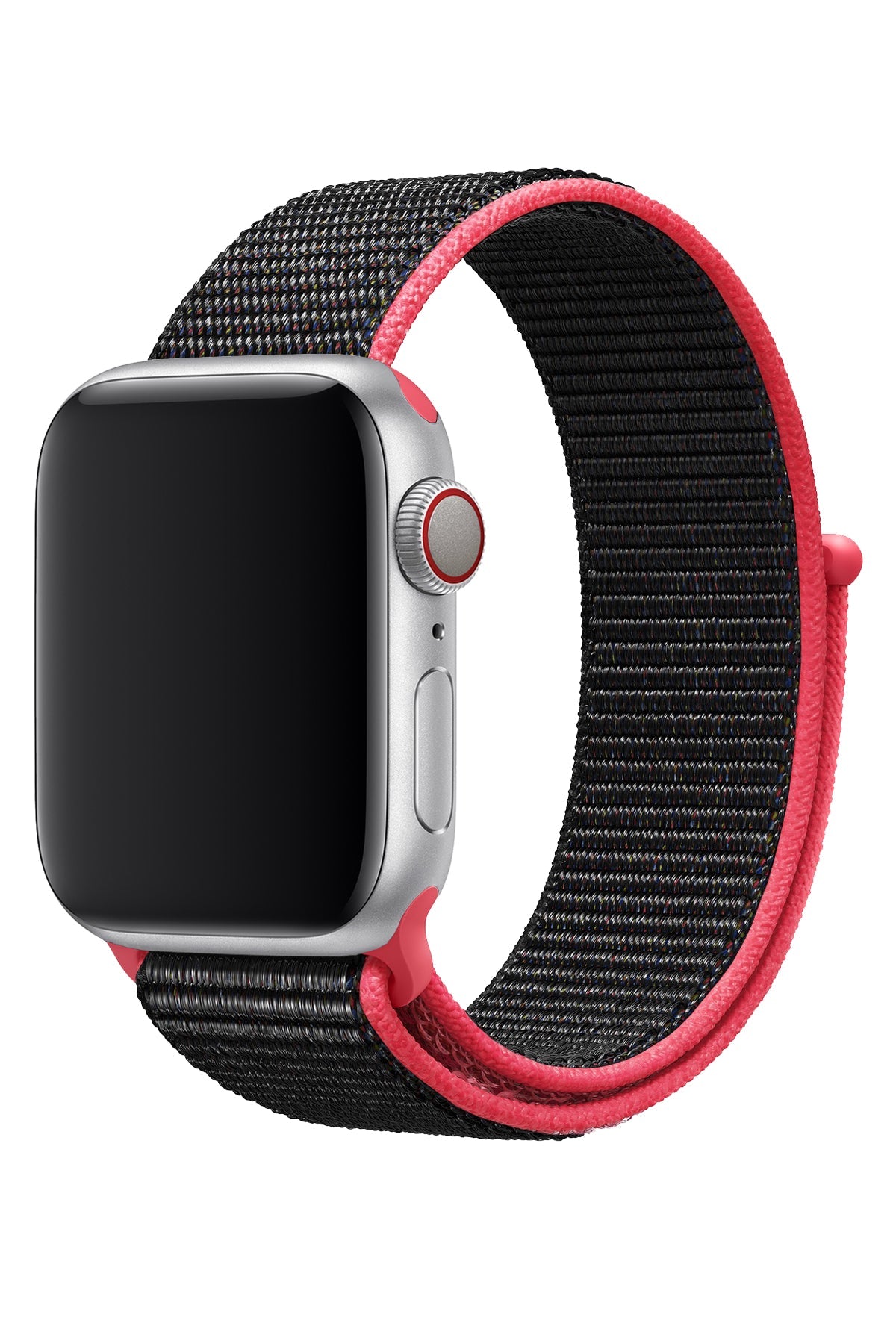 Apple Watch Uyumlu Spor Loop Kordon Frambuaz Siyah