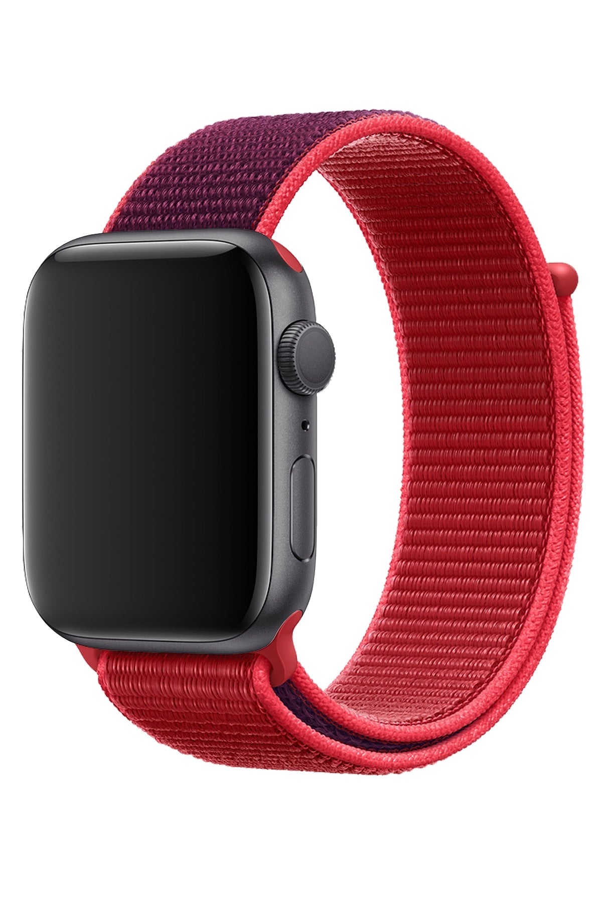 Apple Watch Uyumlu Spor Loop Kordon Karmen Kırmızı
