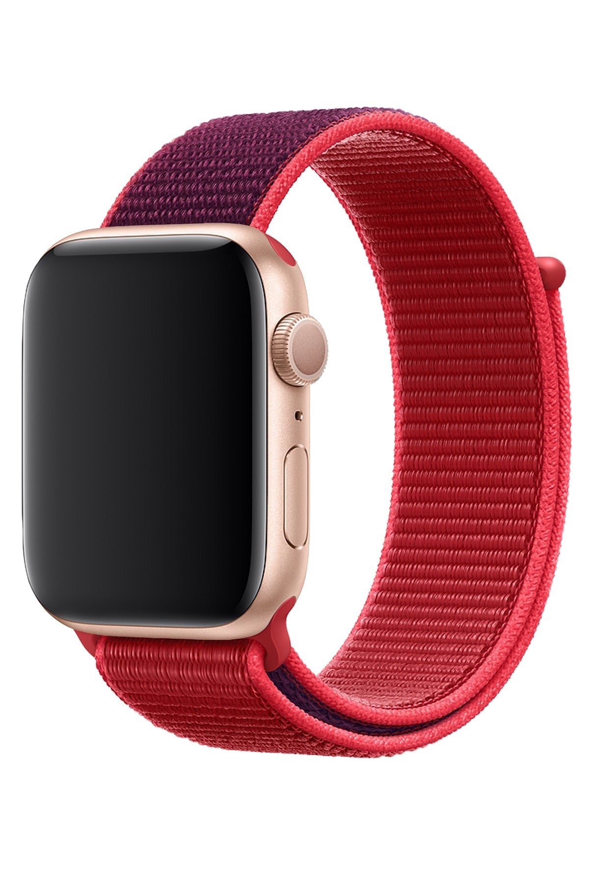 Apple Watch Uyumlu Spor Loop Kordon Karmen Kırmızı