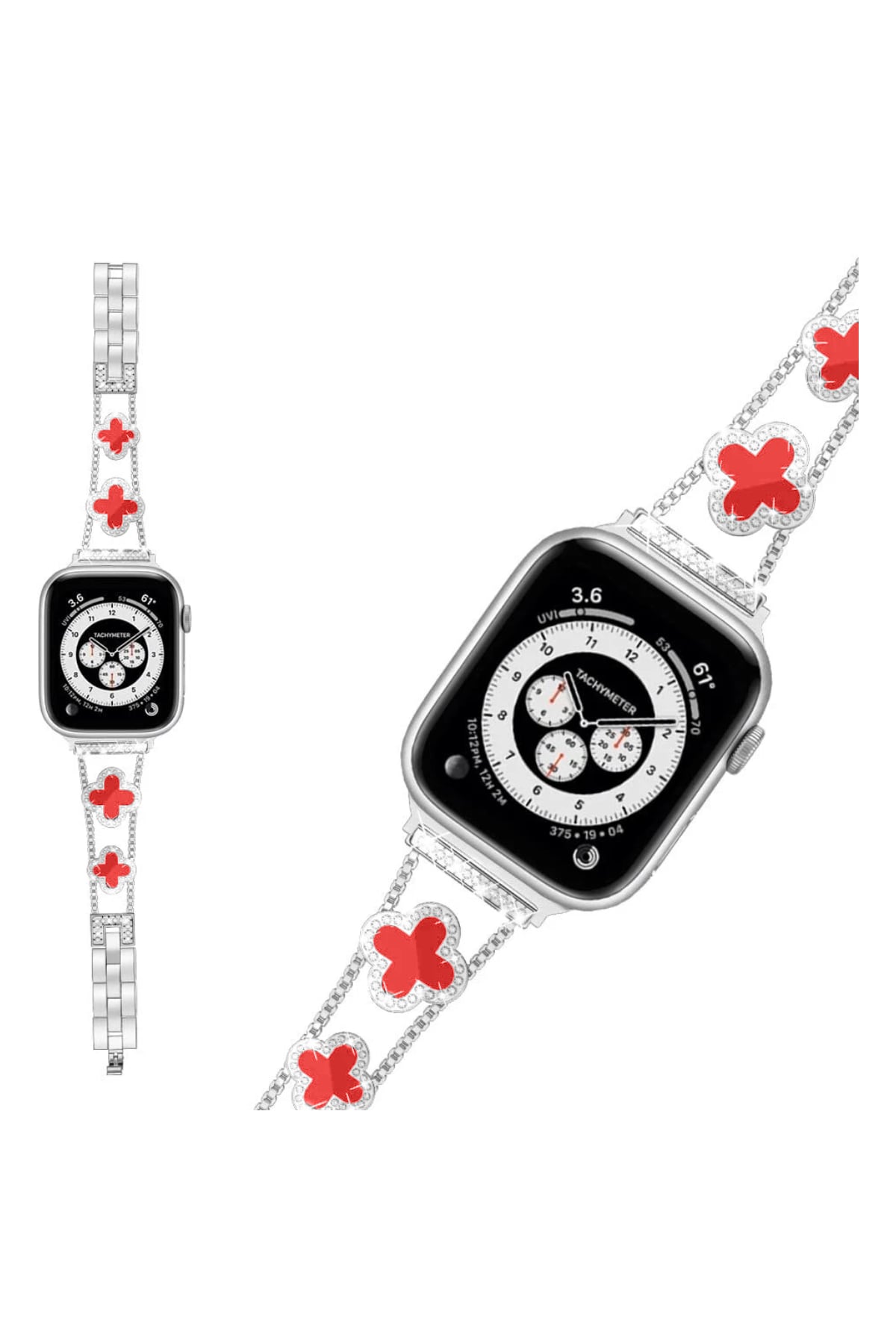 Apple Watch Uyumlu Clovella Metal Kordon Rubina