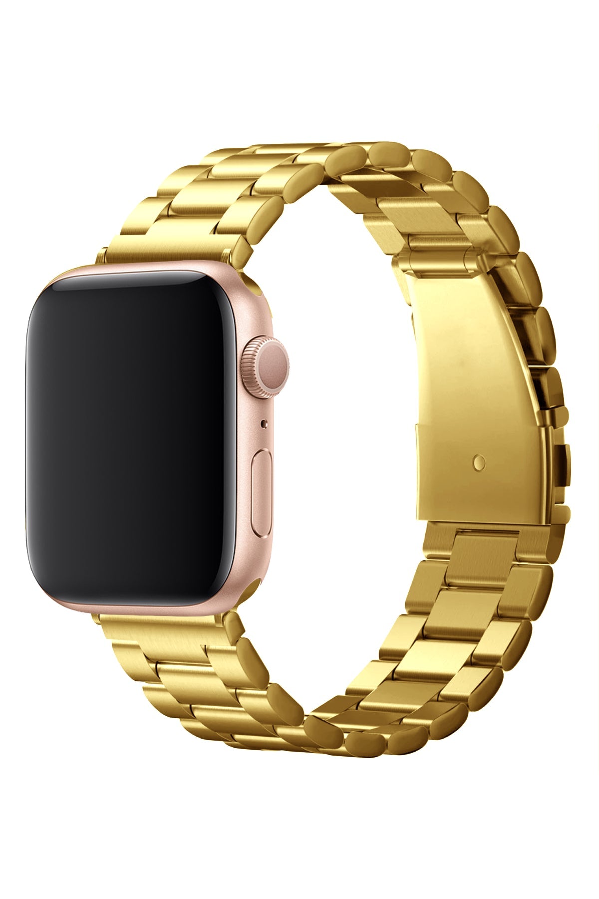 Apple Watch Uyumlu Üç Bakla Çelik Loop Kordon Altın