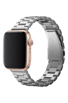 Apple Watch Uyumlu Üç Bakla Çelik Loop Kordon Gümüş Gri