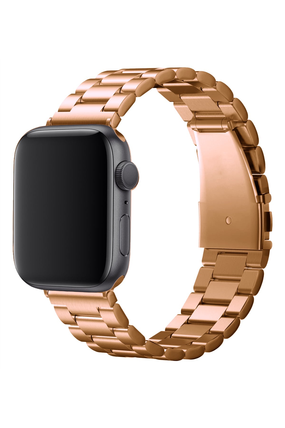 Apple Watch Uyumlu Üç Bakla Çelik Loop Kordon Rose Gold