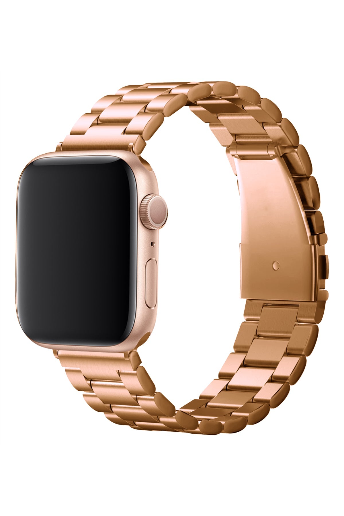 Apple Watch Uyumlu Üç Bakla Çelik Loop Kordon Rose Gold