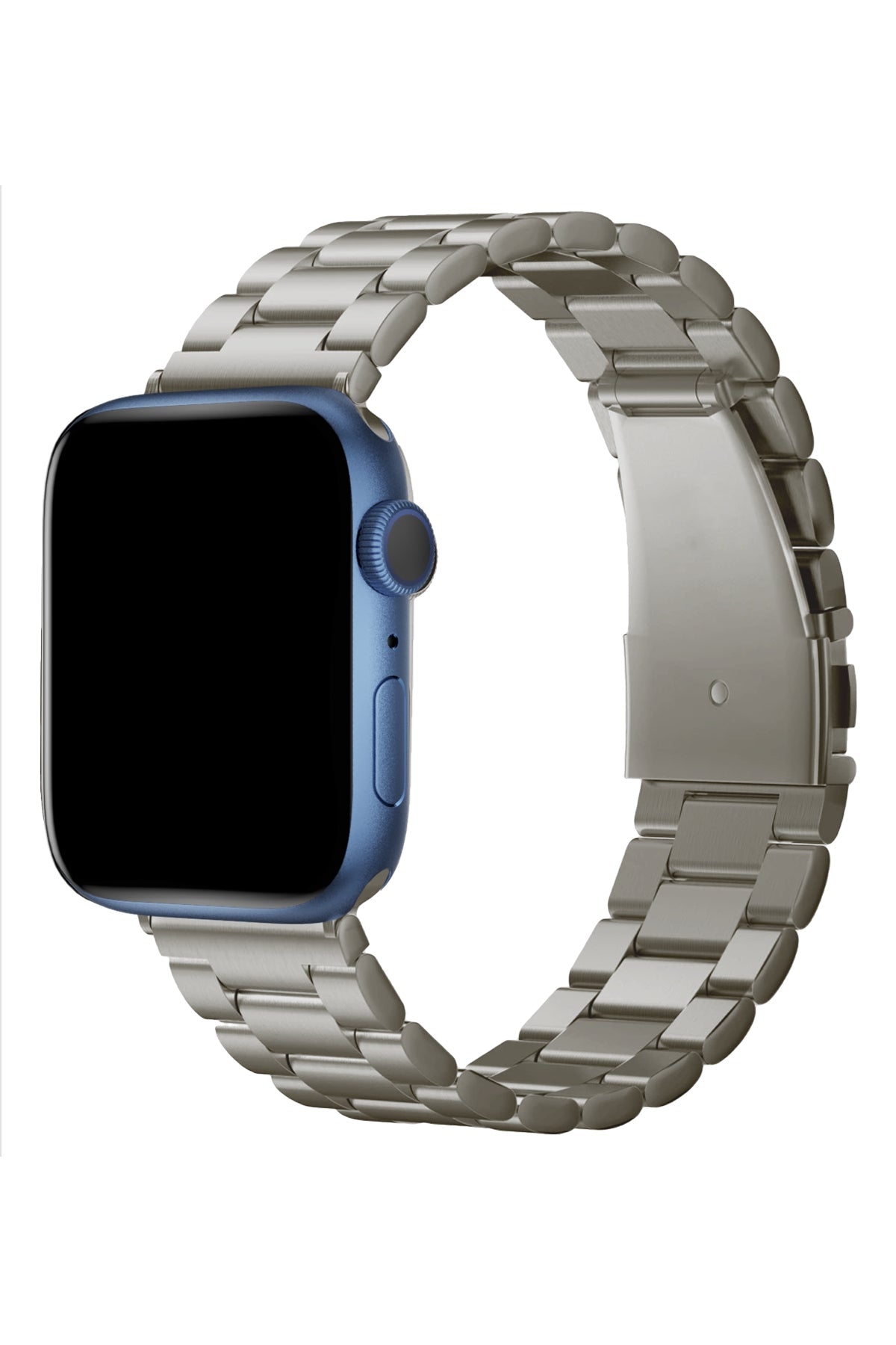 Apple Watch Uyumlu Üç Bakla Çelik Loop Kordon Titanyum