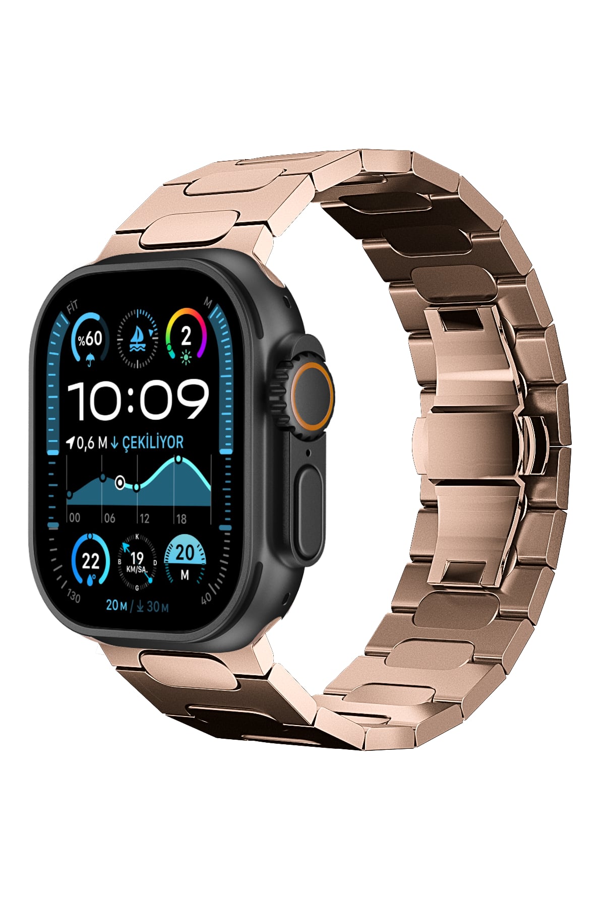 Titanova Apple Watch Uyumlu Titanyum Kordon Rose