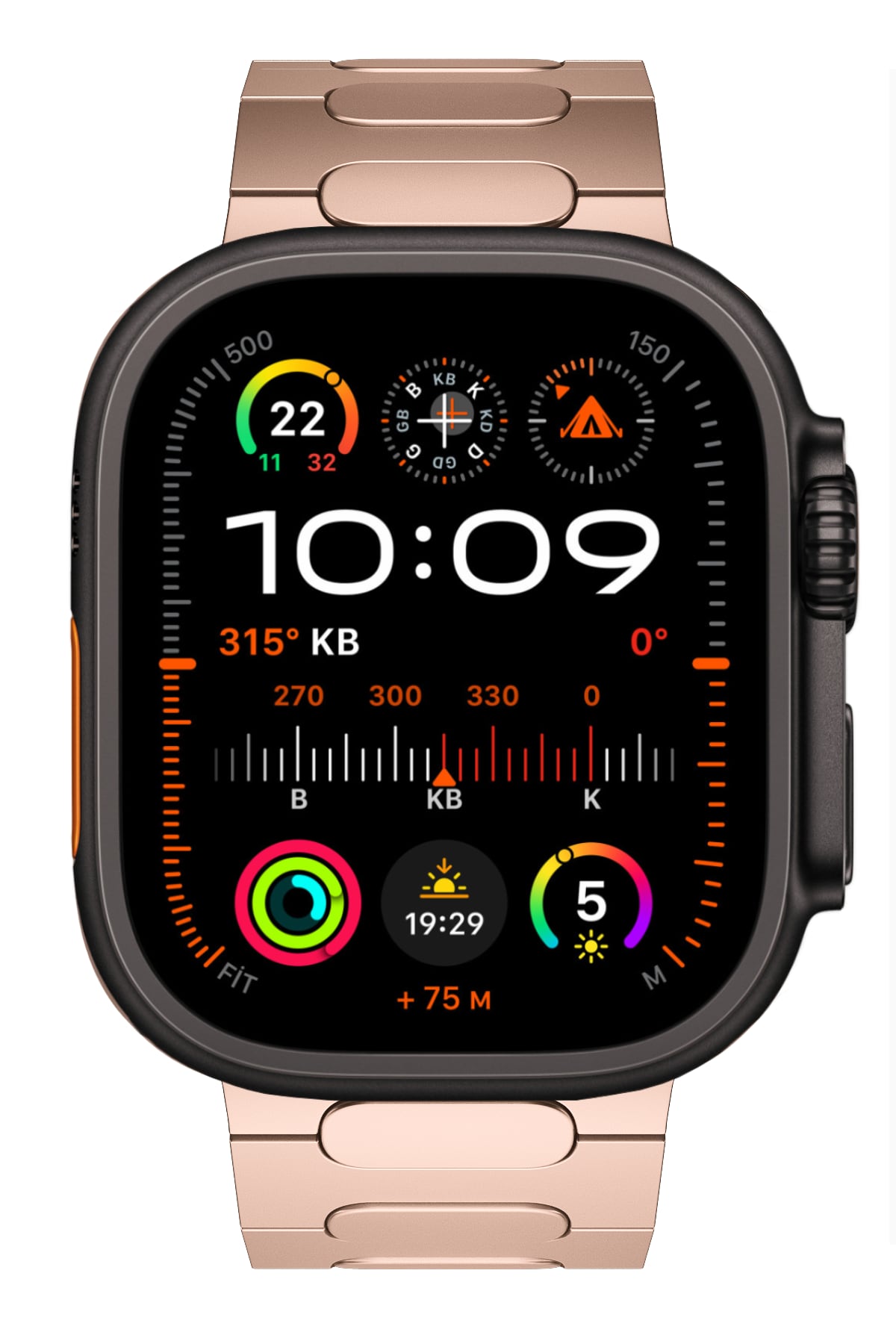Titanova Apple Watch Uyumlu Titanyum Kordon Rose