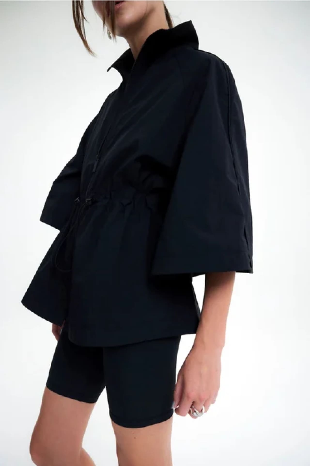 Birdiejay-Anise Rüzgarlik Ceket Si̇yah-Ceket-5-Milagron.com