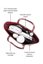 Birdiejay-Birdiebag Bordo Tote Bag-Bez Çanta-2-Milagron.com