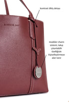 Birdiejay-Birdiebag Bordo Tote Bag-Bez Çanta-5-Milagron.com