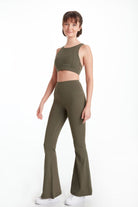 Birdiejay-Birdiesculpt Yoga Pants For Life Haki̇ İspanyol Paça Yoga Ve Spor Taytı-Spor ve Yoga Taytları-4-Milagron.com