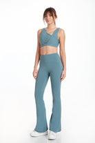 Birdiejay-Birdiesculpt Yoga Pants For Life Ni̇l Yeşi̇li̇ İspanyol Paça Yoga Ve Spor Taytı-Spor ve Yoga Taytları-5-Milagron.com