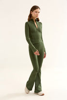 Birdiejay-Birdiesmooth Icon Mode Cropped Pilates Jacket Koyu Zeyti̇n Yeşi̇li̇ Crop Pilates Ceketi-Ceketler-8-Milagron.com