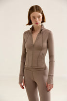 Birdiejay-Birdiesmooth Icon Mode Cropped Pilates Jacket Kum Rengi̇ Crop Pilates Ceketi-Ceketler-10-Milagron.com