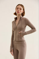 Birdiejay-Birdiesmooth Icon Mode Cropped Pilates Jacket Kum Rengi̇ Crop Pilates Ceketi-Ceketler-2-Milagron.com