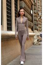 Birdiejay-Birdiesmooth Icon Mode Cropped Pilates Jacket Kum Rengi̇ Crop Pilates Ceketi-Ceketler-4-Milagron.com