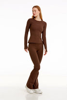 Birdiejay-Birdiesmooth Made For Walking Bootcut Leggings Koyu Kahve Bootcut Yoga Ve Spor Taytı-Spor ve Yoga Taytları-5-Milagron.com