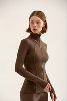 Birdiejay-Birdiesmooth Main Character Pilates Jacket Kahverengi̇ Pi̇lates Ceketi̇-Ceketler-8-Milagron.com