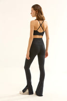 Birdiejay-Birdiesmooth Slit Up Si̇yah Yirtmaçli Yoga Ve Spor Tayti-Yırtmaçlı Taytlar-8-Milagron.com