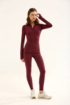 Birdiejay-Birdiesmooth Statement Half Zip Bordo Yarim Fermuarli üst-7-Milagron.com